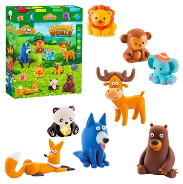 EDUCATIONAL ANIMAL MODELING CLAY SET - 16PCS